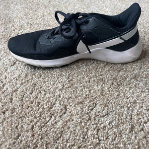 Nike black and white womans shoes size 8
